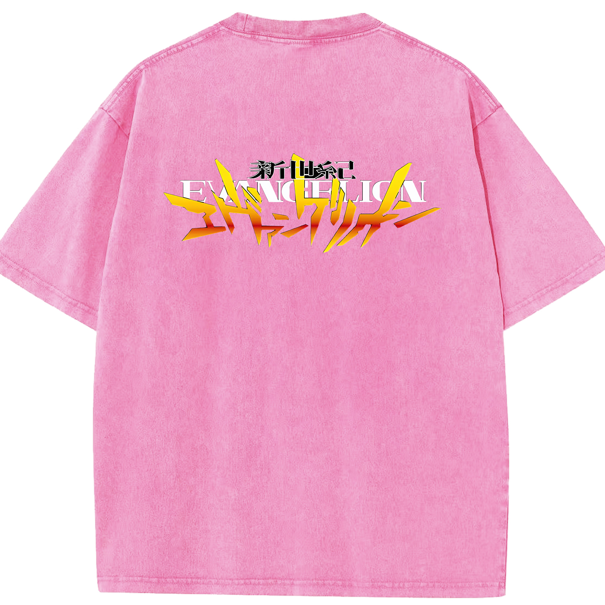 （画像用） EVA 新世紀エヴァンゲリオン 綿100% ヴィンテージ風 半袖Tシャツ（背面プリント）